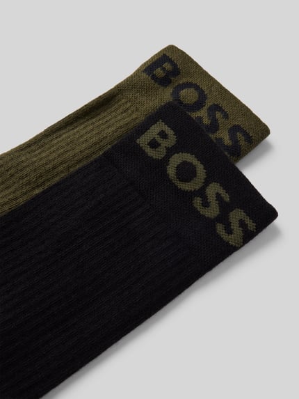BOSS Socken mit Label-Schriftzug im 2er-Pack Modell 'Sport' Oliv 2