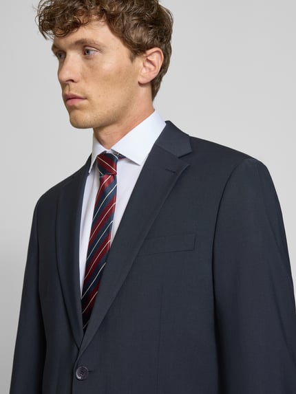 Christian Berg Men 2-Knopf-Sakko Comfort Fit mit Woll-Anteil Dunkelblau 3