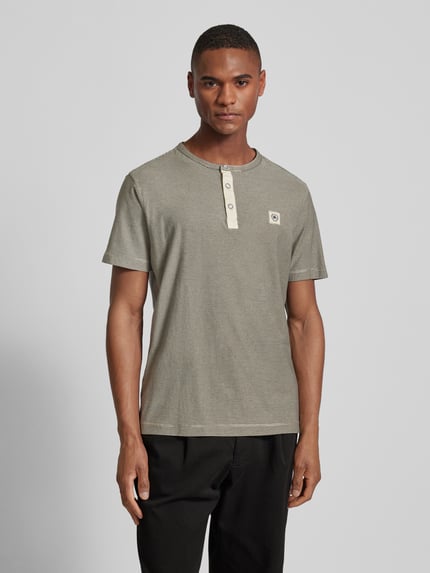 LERROS T-shirt z dekoltem serafino Piaskowy 4