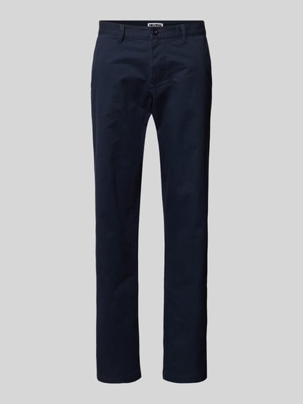 REVIEW Straight Leg Chino mit Gesäßtaschen Dunkelblau 2