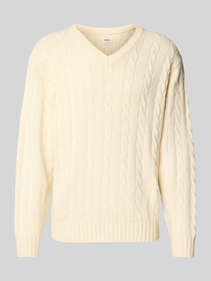 Redefined Rebel Strickpullover mit gerippten Abschlüssen Modell 'PELLE' Offwhite 2
