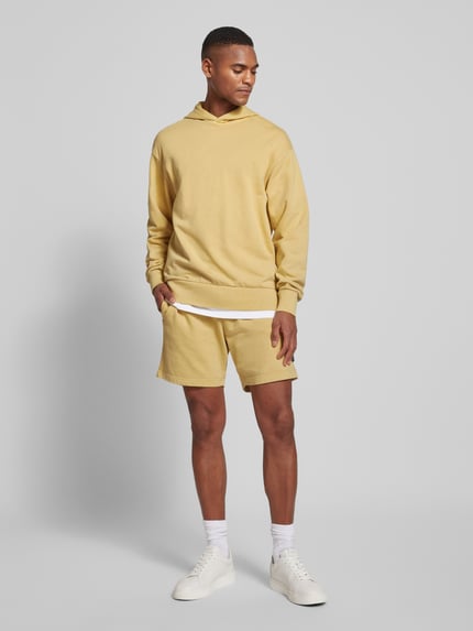 Mazine Regular Fit Sweatshorts mit Label-Detail GELB 1