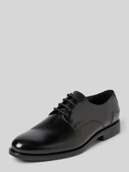 LLOYD Veterschoenen met gladde zool, model 'Ezy' Zwart - 1