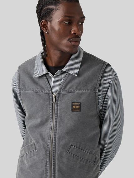 Levi's® Regular fit bodywarmer van zuivere katoen model 'SARATOGA' Zwart - 3