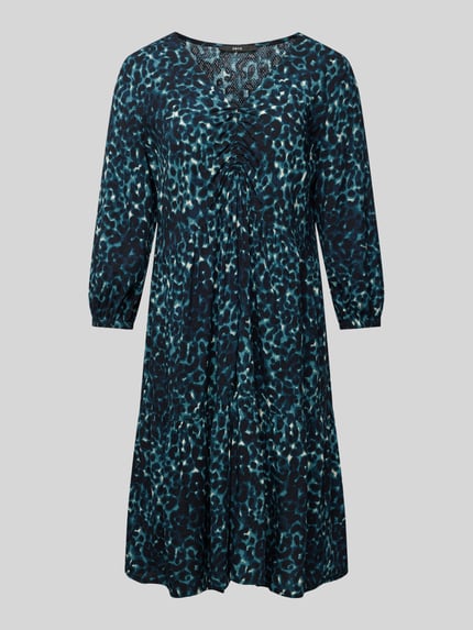 zero Knielanges Kleid mit V-Ausschnitt Lagune 2
