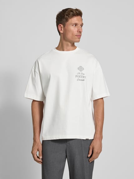 Don´t Waste Culture T-Shirt mit Label-Print Modell 'Aradia' Offwhite 4