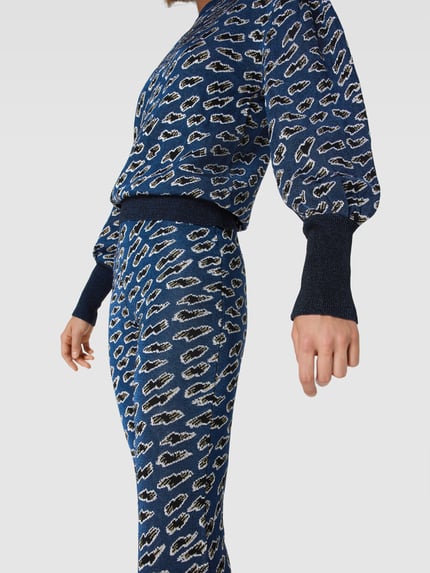 Rabanne Sweter w dzianinowym wyglądzie Granatowy 3