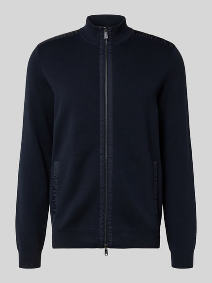 Christian Berg Men Strickjacke mit Reißverschluss Marine 2