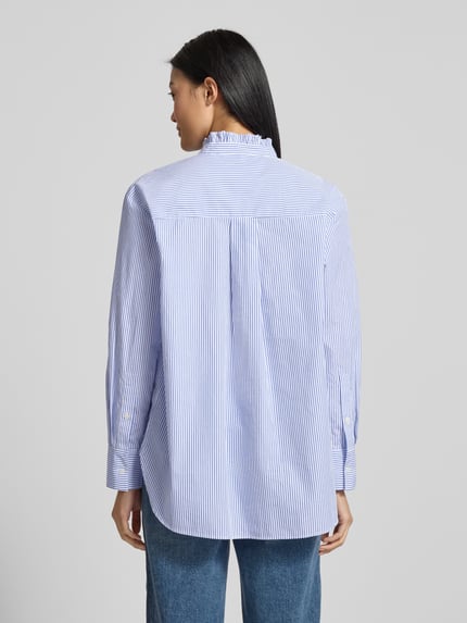 Tommy Hilfiger Relaxed Fit Hemdbluse aus reiner Baumwolle Blau 5