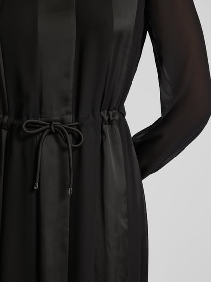 Emporio Armani Maxikleid mit Tunnelzug Black 3