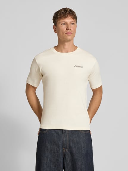 RETERNITY t-shirt o kroju slim fit z elastycznej mieszanki bawełny model 'L’ATELIER' Złamany biały 4
