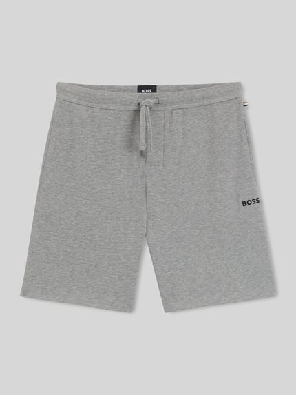 BOSS Regular Fit Sweatshorts aus Baumwoll-Mix Mittelgrau 2