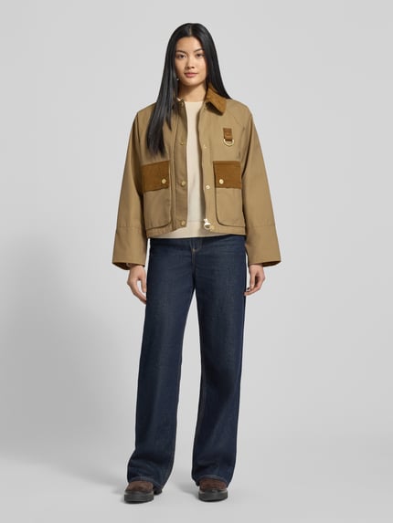 Barbour Relaxed Fit Jacke aus Baumwoll-Mix mit Cordkragen Modell 'PHOEBE' Cognac 1
