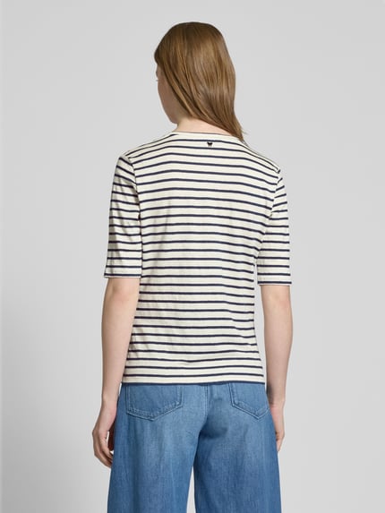 Weekend Max Mara T-shirt z dekoltem w serek model ‘OPZIONE’ Niebieski 5