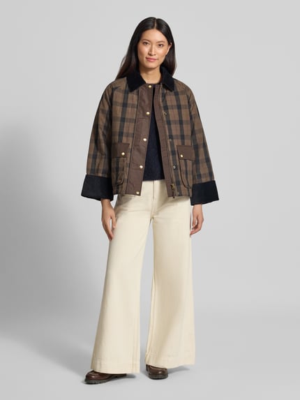 GANT Regular fit overhemdjack met all-over motief Taupe - 1