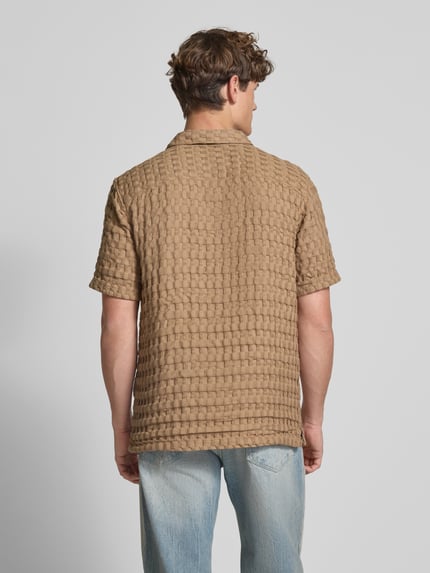 ONLY & SONS Freizeithemd mit Knopfleiste Modell 'BRADDOCK' Beige 5