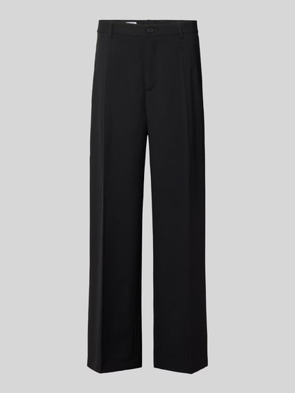Relaxed fit stoffen broek van wolmix Shop The Look MANNEQUINE