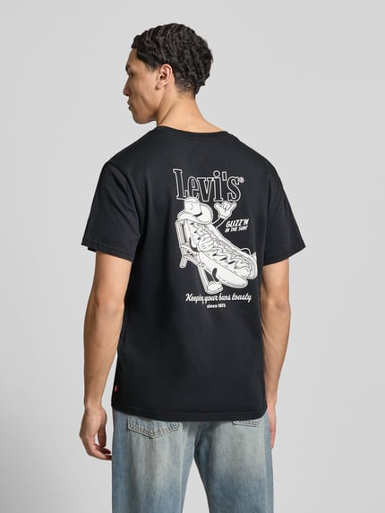 Levi's® relaxed fit T-shirt van puur katoen Zwart - 5