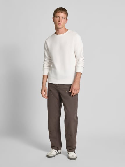 Blend Sweatshirt mit Rundhalsausschnitt und Logo Offwhite 1