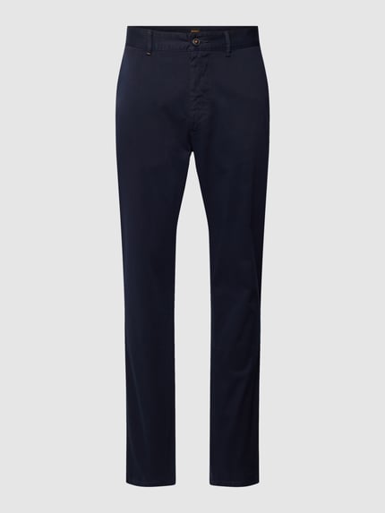 BOSS Orange Slim fit chino met Franse steekzakken Marineblauw - 2