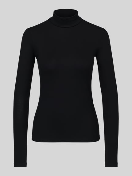 Weekend Max Mara bluzka z długim rękawem o kroju slim fit z mieszanka wiskozy model 'MULTIF' Czarny 2