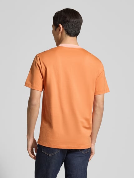 Lacoste Regular Fit T-Shirt aus reiner Baumwolle Orange 4