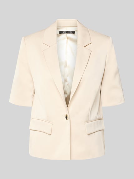 SWING Slim fit blazer met 1/2-mouwen Ecru - 2