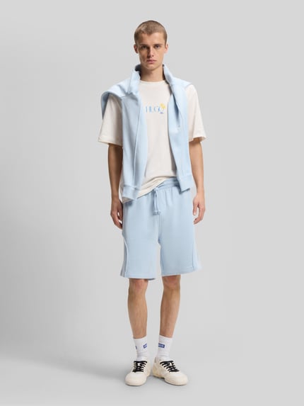 HUGO Blue regular fit T-shirt met rugprint model 'NULAXO' Offwhite - 1