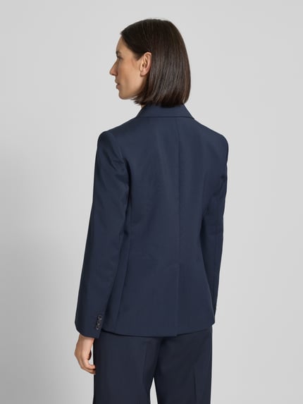 Weekend Max Mara Długi żakiet o kroju shaped fit z czystej żywej wełny model ‘LAMINE’ Granatowy 5