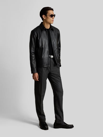 Polo Ralph Lauren Regular Fit Lederjacke aus echtem Leder Black 1