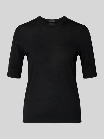 BOSS Regular fit pullover van zuivere scheerwol, model 'FARBELLA' Zwart - 2