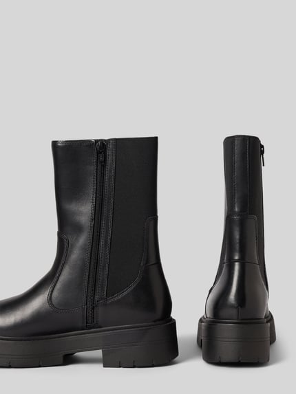 Geox Chelsea Boots aus Leder mit Plateausohle Modell 'SPHERICA' Black 2