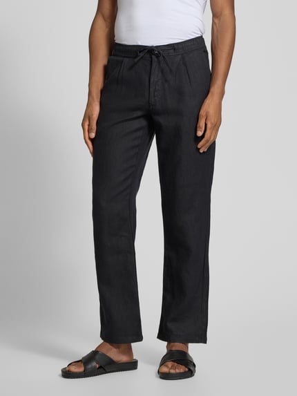 KnowledgeCotton Apparel Loose Fit Hose mit Tunnelzug Black 4