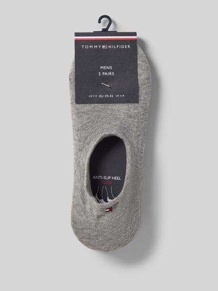Tommy Hilfiger Sneakersocken mit Label-Detail im 2er-Pack Mittelgrau Melange 3