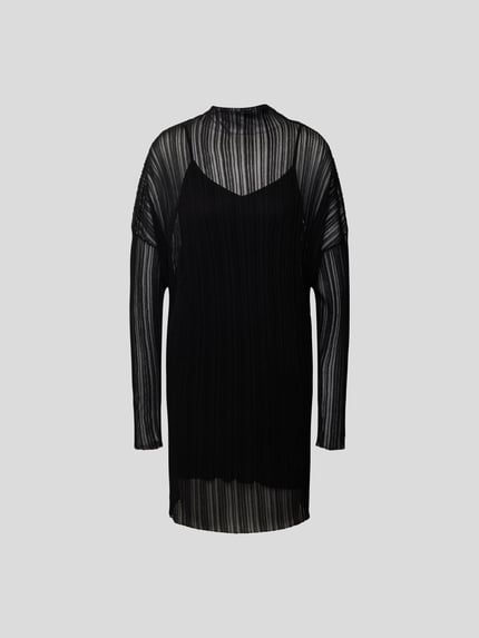 Anine Bing Mini-jurk met semitransparante garnering Zwart - 2