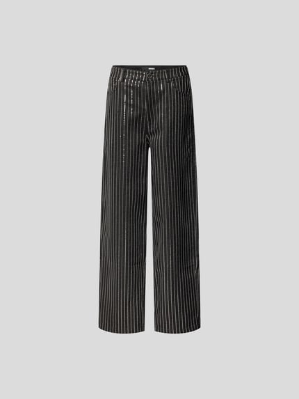 ROTATE relaxed fit jeans met pailletten Zwart - 2