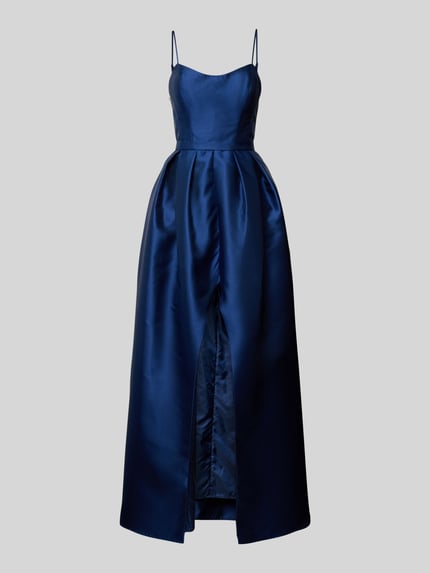 Vera Wang Bride Avondjurk met spaghettibandjes, model 'LECROS' Donkerblauw - 2