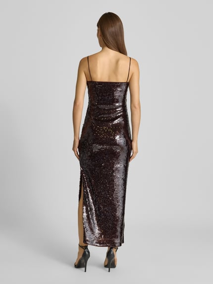 Jake*s Cocktail Cocktailkleid mit Pailletten Dunkelbraun 5