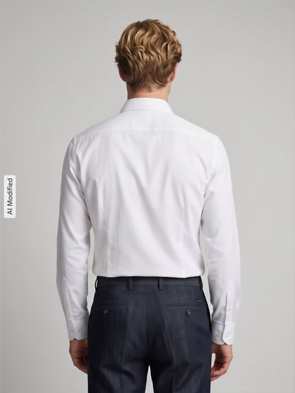 Jake*s Super Slim Fit Businesshemd aus reiner Baumwolle in Prämiumqualität Weiss 5