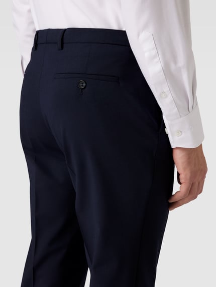 CG – CLUB of GENTS Spodnie garniturowe o kroju slim fit z dodatkiem wełny model „Cedric” Granatowy 3