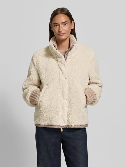 White Label Jacke aus Teddyfell mit Eingrifftaschen Sand 4