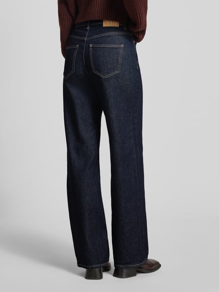 VERO MODA Jeansy z szeroką nogawką z mieszanki bawełny model ‘TESSA’ Ciemnoniebieski 5