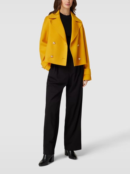 Tommy Hilfiger Jack met mouwtrensjes, model 'SHORT PEAC' Geel - 1