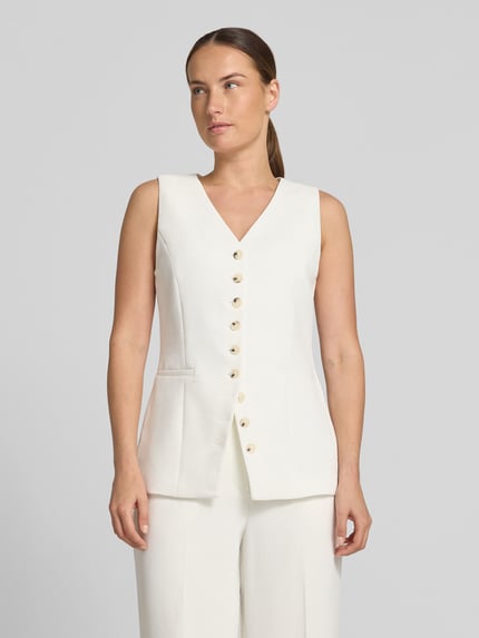 Forever New Weste mit durchgängiger Knopfleiste Modell 'Ayla' Offwhite 4