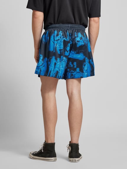 MARKET Sweatshorts mit Allover-Muster Modell 'MALICE' Black 5