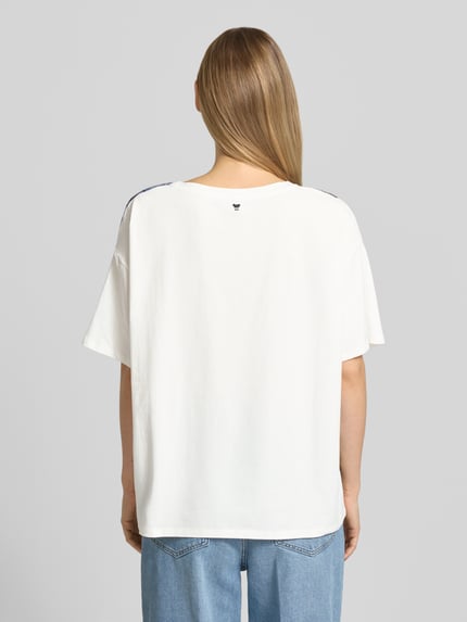 Weekend Max Mara blouse van katoenmix in relaxed fit model 'PAMPAS' Wit - 5