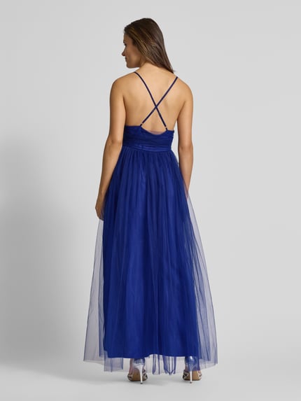 Lace & Beads Abendkleid mit tiefem V-Ausschnitt Royal 5