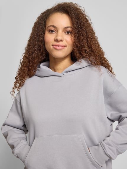 ONLY Bluza z kapturem w kroju relaxed fit z dodatkiem bawełny Model 'ADELE' Jasnoszary 3