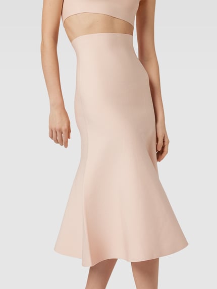 Victoria Beckham Midirok met van viscosemix Abrikoos - 3