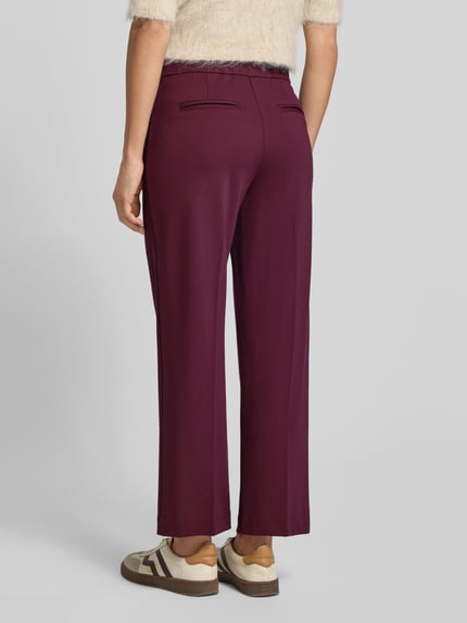 Tom Tailor Straight Leg Hose aus Viskose-Mix Bordeaux 5
